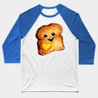 Toast Cartoon Baseball T-Shirt